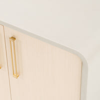 Yvette Modern Beige Leatherette & Gold Buffet