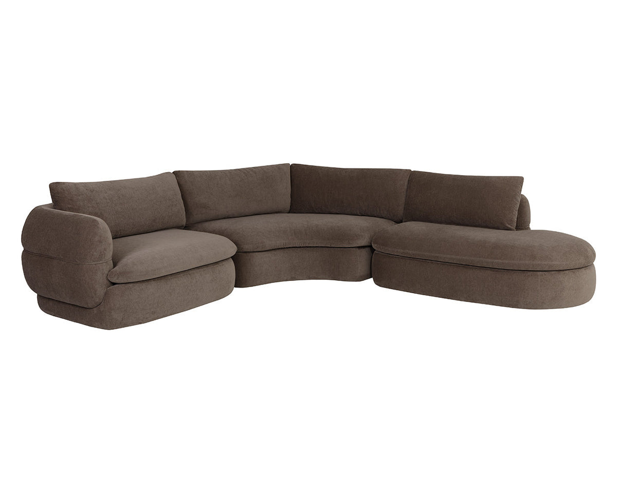 Oressa Brown Modular Corner Chair