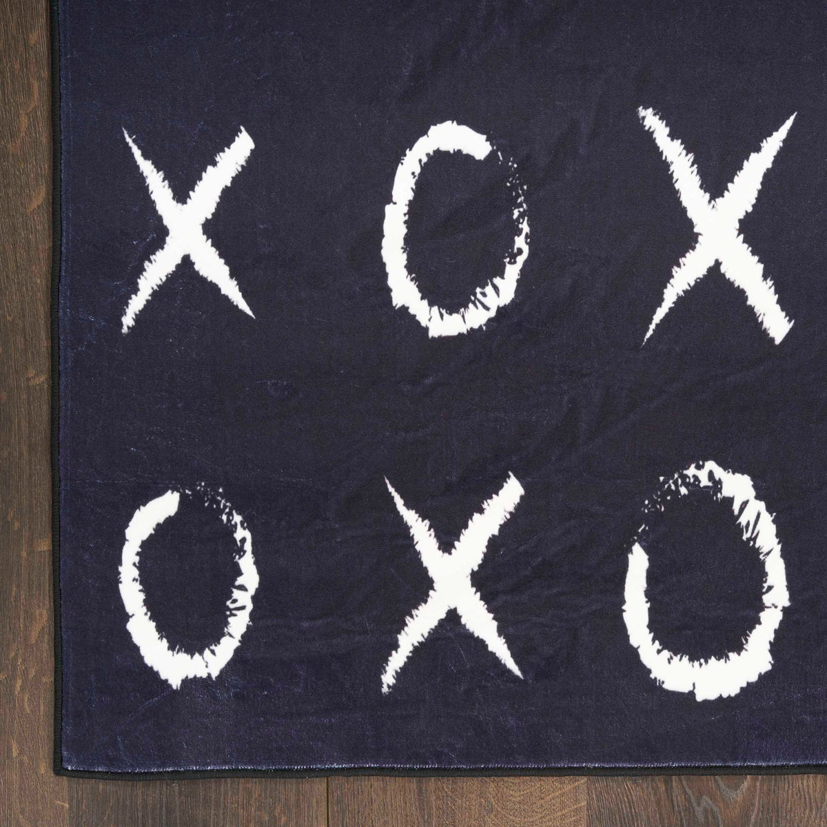 XO Black Area Rug