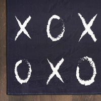 XO Black Area Rug