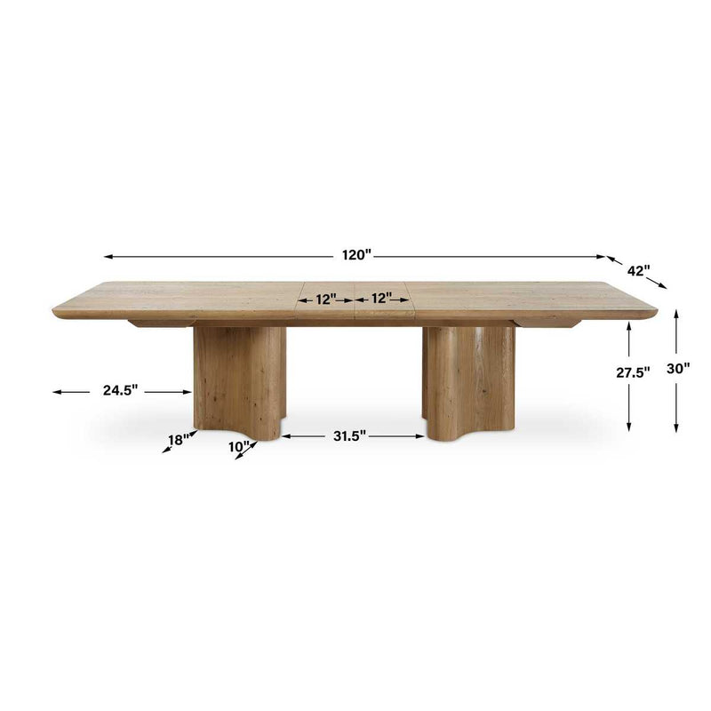 Magnolia 96" - 120" Dining Table (With Two Leaves)
