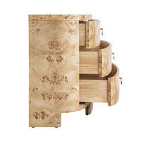 Emma 42" Burl Wood With Satin Brass Chest