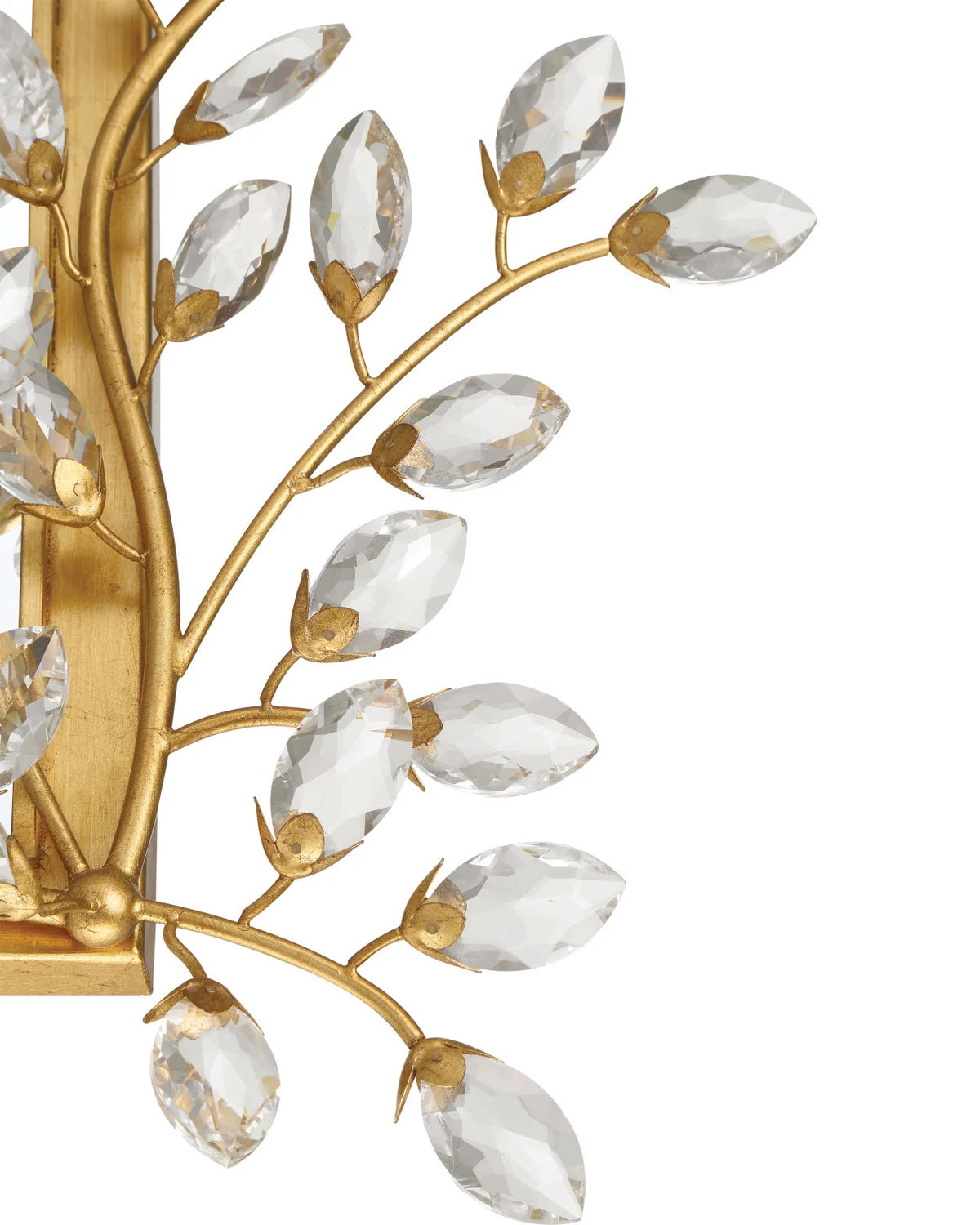 Forget-Me-Not Gold Rectangular Mirror