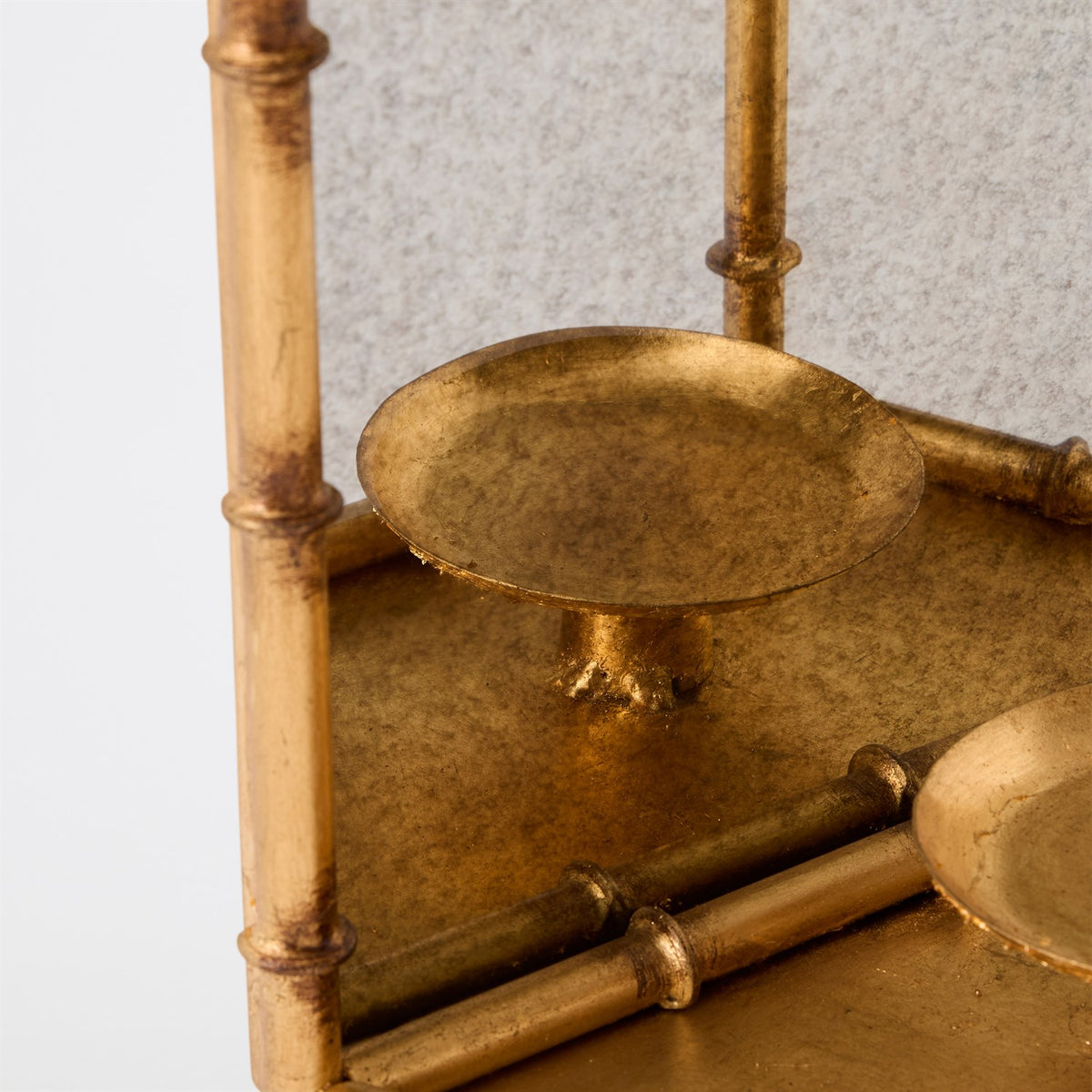 Bamboo Gold Leaf Wall Lantern