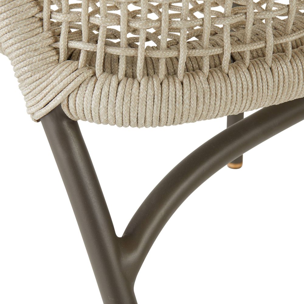 Enzo Buff Plain Weave Outdoor Dining Chair