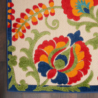 Annitra Indoor/Outdoor  Multicolor Summer Blosoms Area Rug - Elegance Collection