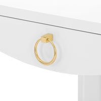 Maylee White Console Desk