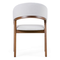 Turner Mid-Century Modern Grey & Walnut Dining Chair