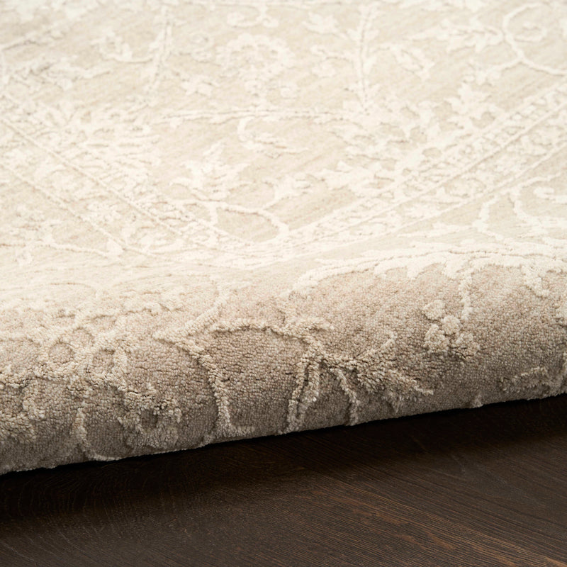 Livia Ivory Grey Foral Area Rug