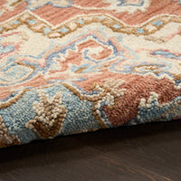 Goldie Rust Ivory Wool Persian Style Area Rug