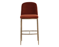 Nestor Rust & Antique Brass Bar Stool