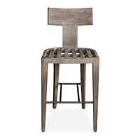 Sammantha White & Grey Outdoor Bar Stool