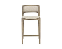 Arco Oatmeal Solid Ash Wood Counter Stool