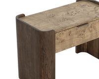 Beryl Mappa Burl Veneer & Brown Oak Nightstand