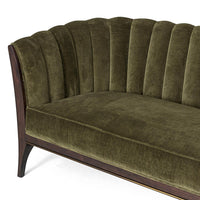 Channel 80" Moss Green Velvet Sofa