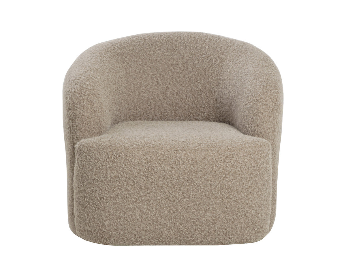 Fuwari Shearling Swivel Accent Chair