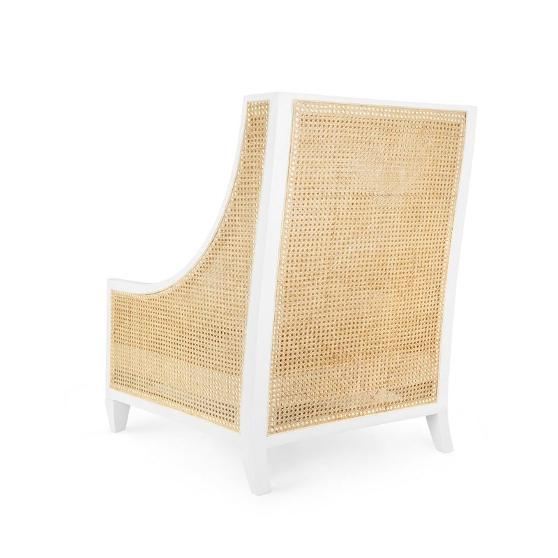Aspen White Linen Accent Chair