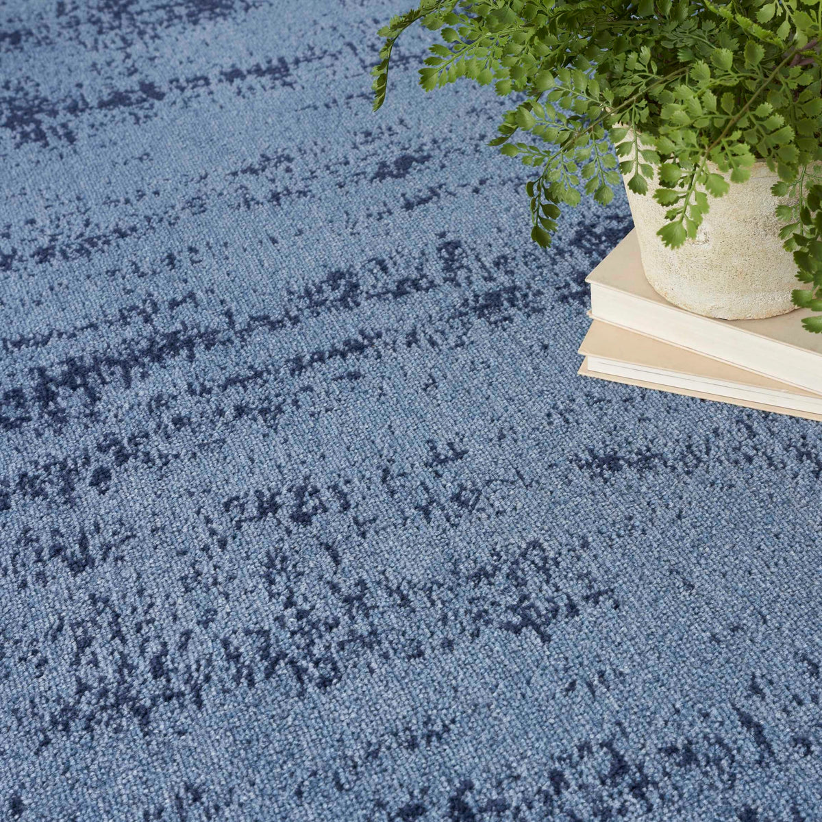 Ainslee Indoor/Outdoor Blue Denim Area Rug - Elegance Collection