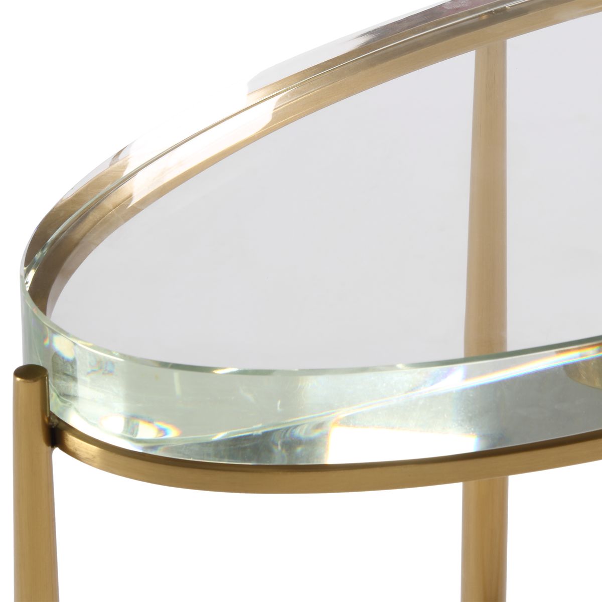 Alexandra Crystal & Gold Accent Table
