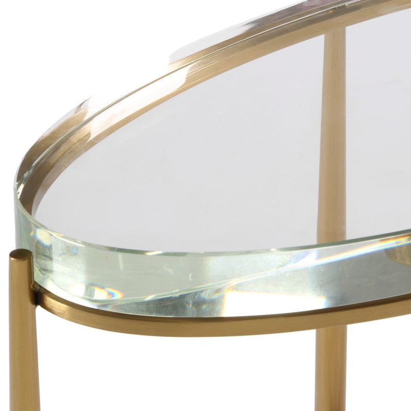 Alexandra Crystal & Gold Accent Table