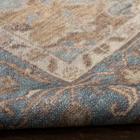 Paris Blue Green Washable Area Rug