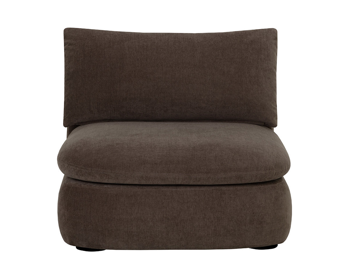 Oressa Brown Modular Armless Chair