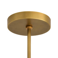 Fleurana 54" White Frosted Seeded Glass & Antique Brass Chandelier