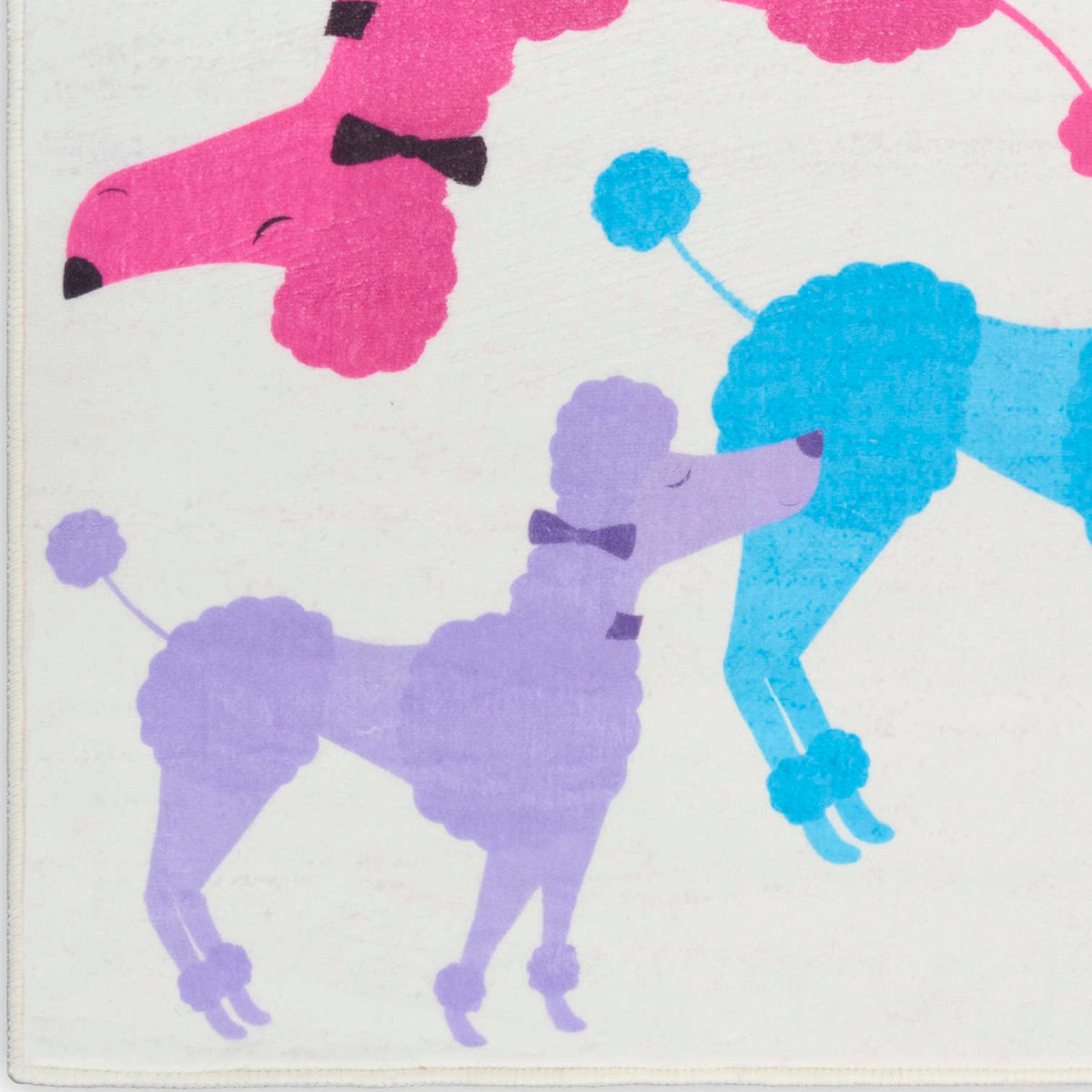 Poodles Ivory Multicolour Area Rug