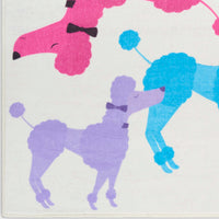 Poodles Ivory Multicolour Area Rug