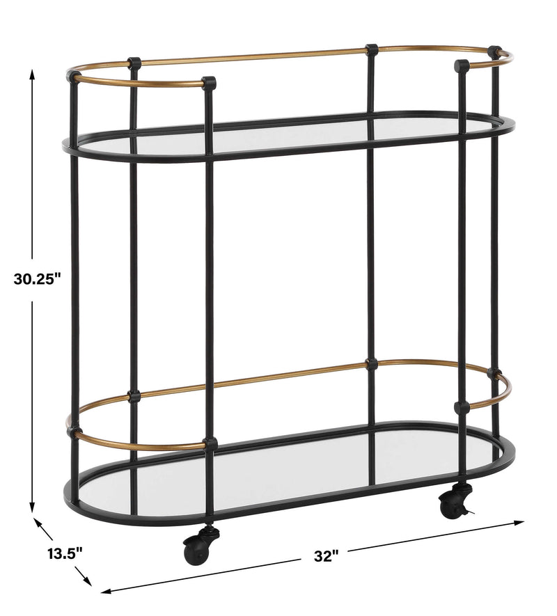 Karma Black & Gold Bar Cart