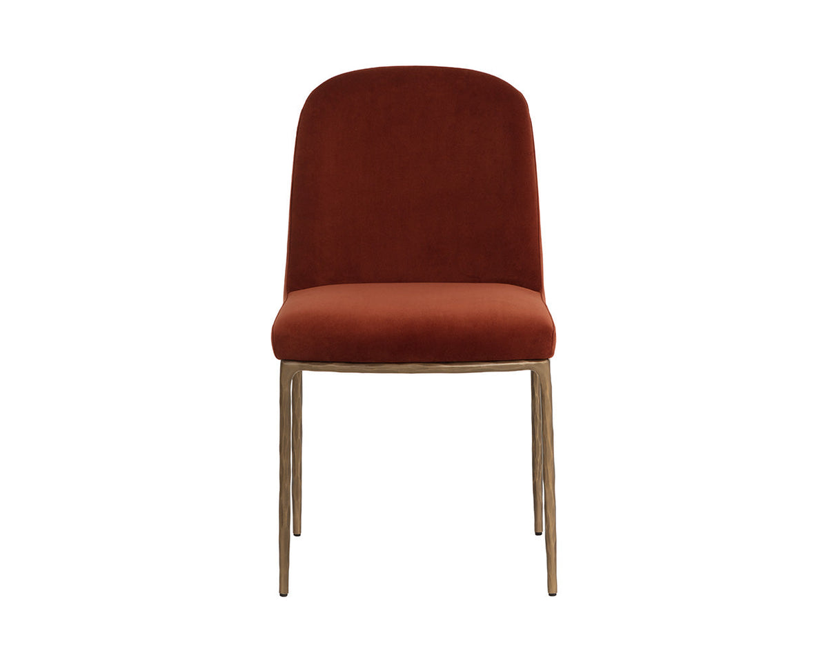 Nestor Rust & Antique Brass Dining Chair (Set of 2)
