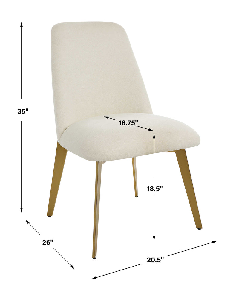 Taylor Frost Dining Chair With Brass Legs