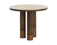 Andina Greige Marble & Two-Tone Bronze Gold Bistro Table