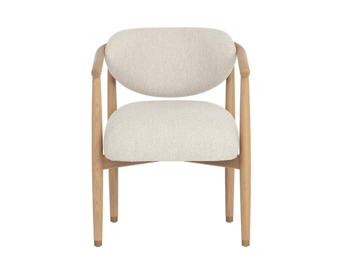 Sigrid Oatmeal Upholstered Oak Dining Chair
