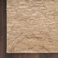 Refined Taupe Wool Area Rug