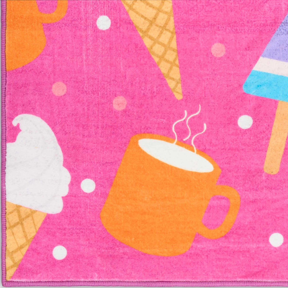Ice Cream & Cupcakes Pink Multicolour Area Rug