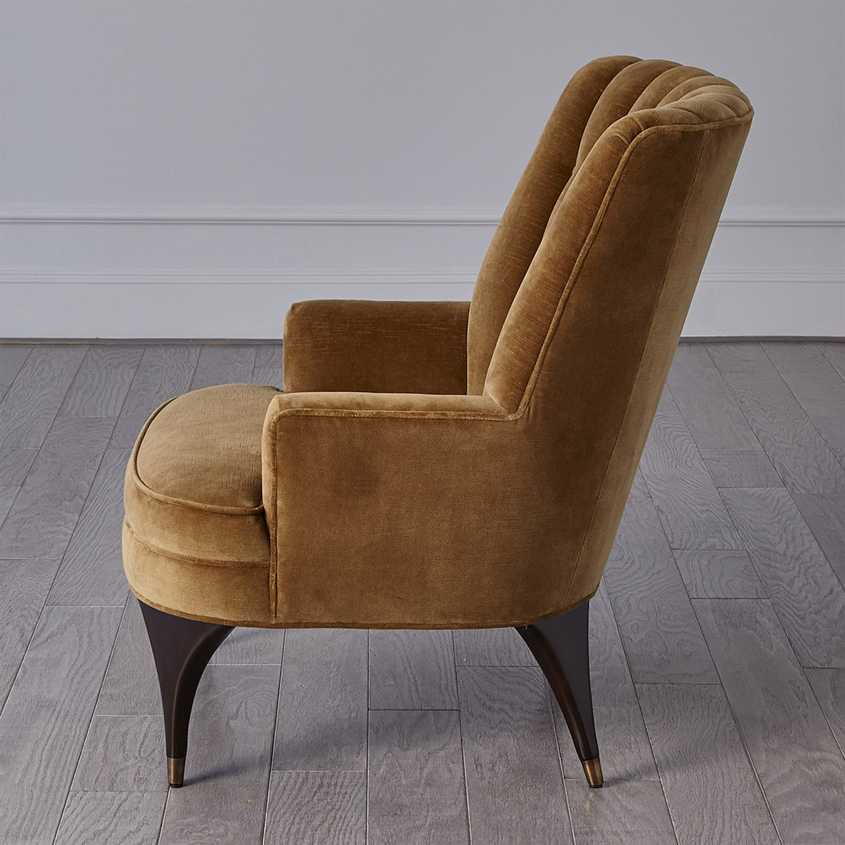 Channel Toast Velvet Accent Chair