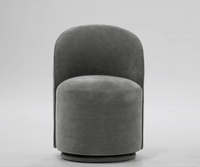 Bridget Modern Grey Swivel Dining Chair