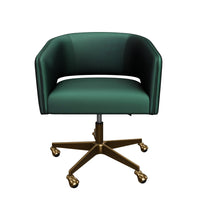 Claren Modern Deep Green & Gold Desk Chair