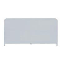 Ameline Pastel Blue Rattan 6 Drawer Dresser
