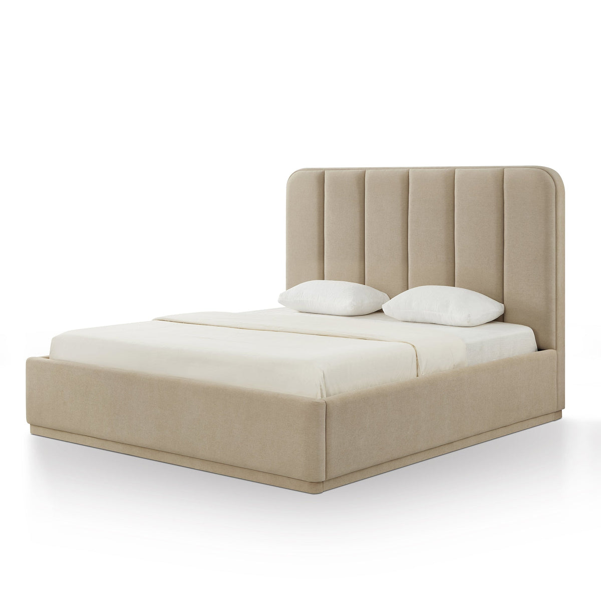 Penelope Tan Chenille Bed (2 Sizes Available)