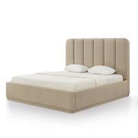 Penelope Tan Chenille Bed (2 Sizes Available)