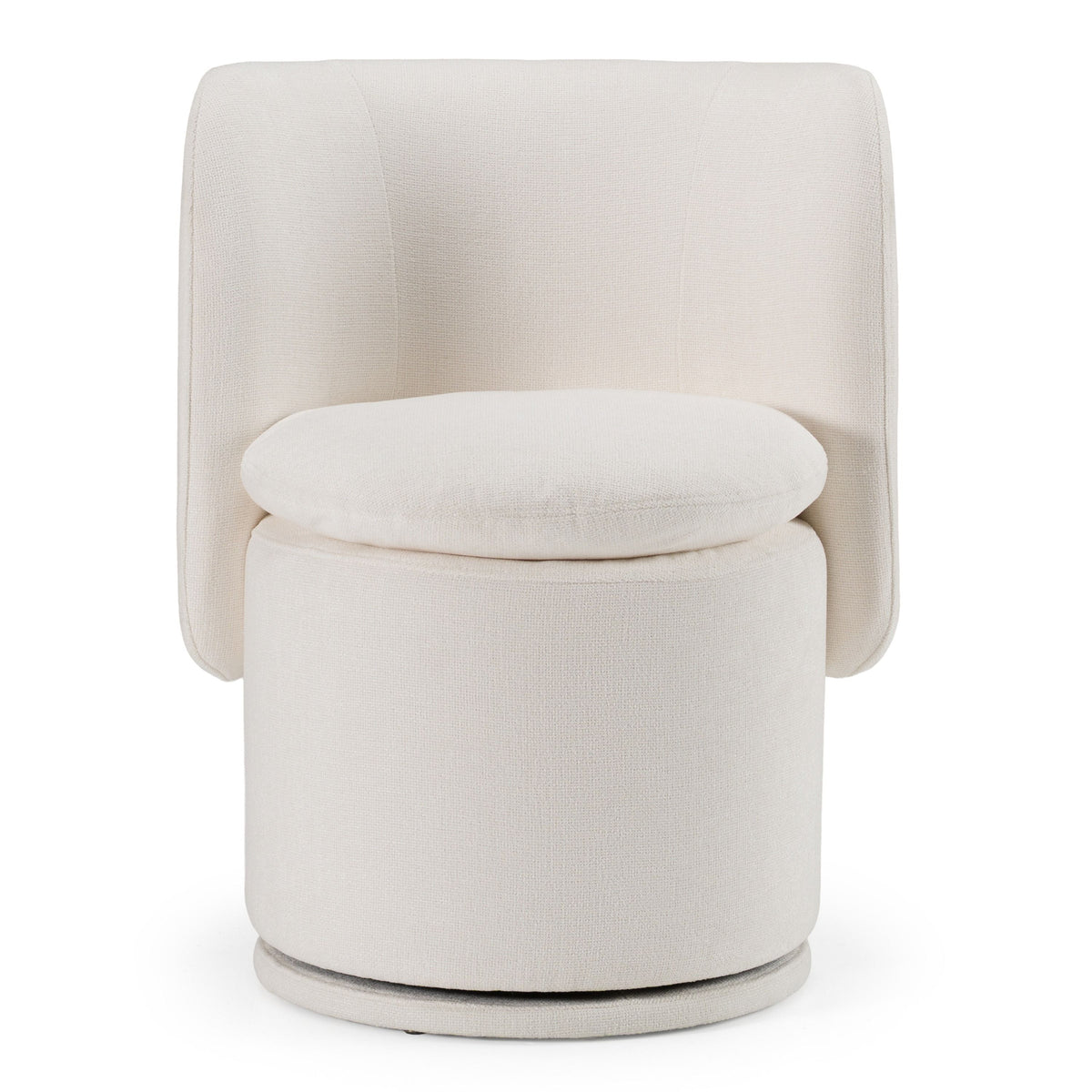 Catalina Modern Ivory Swivel Dining Chair