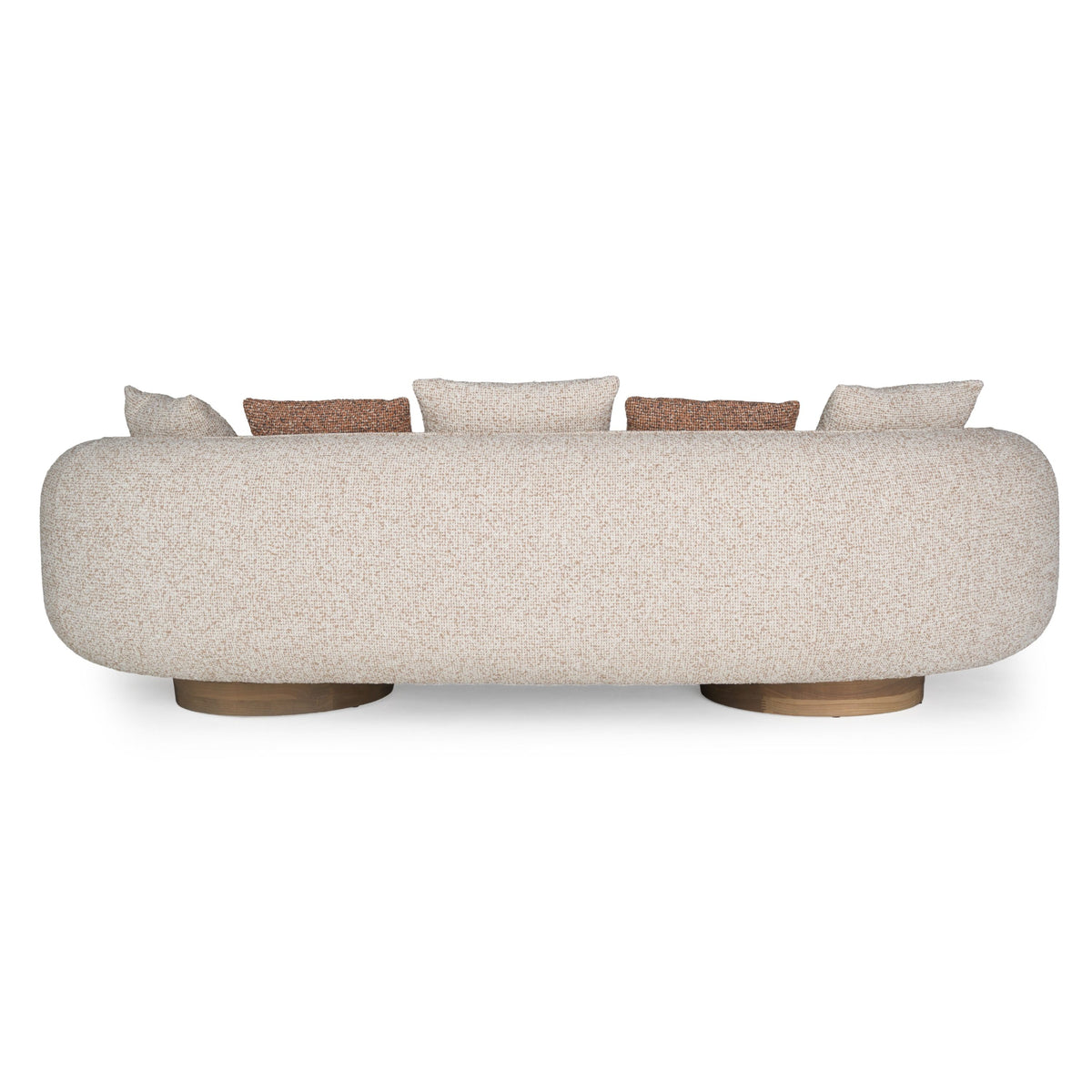 Olin 110.6"" Modern Multicolored Boucle Fabric & Ash Sofa