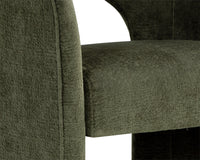 Anaya Rich Olive Upholstered Dining Armchair