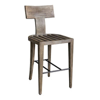 Sammantha White & Grey Outdoor Bar Stool
