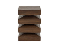 Robarts Dark Timber Concrete Accent Table - Indoor/Outdoor