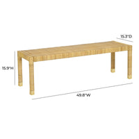 Eden Cream Linen Bench