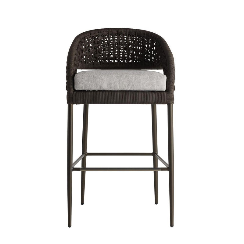 Juri Outdoor Charcoal Brown Bar Stool