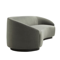 Emilee 108" Sharkskin Velvet Grey Ash Sofa